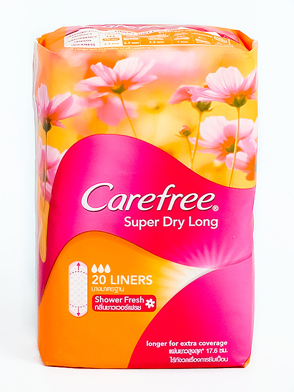 CarefreeSuperDryLongPantyliner,ShowerFresh20S