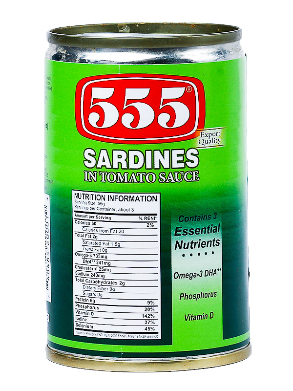 555 SARDINES TOMATO SAUCE 155G