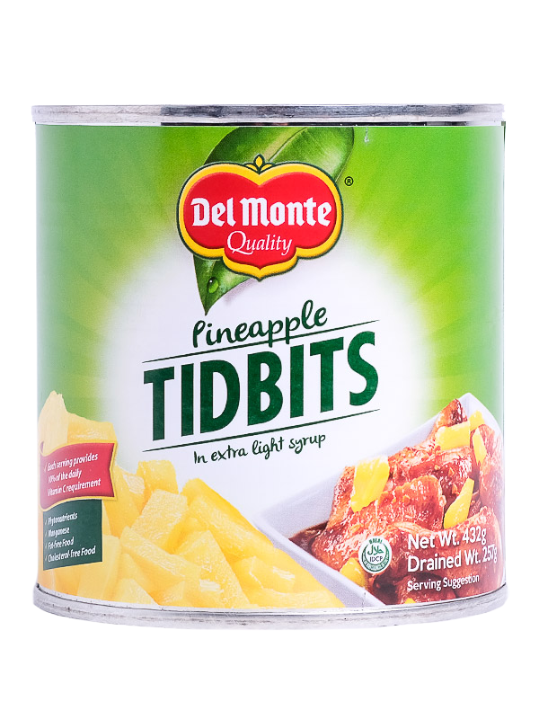 DEL MONTE PINEAPPLE TIDBITS 1 1/2