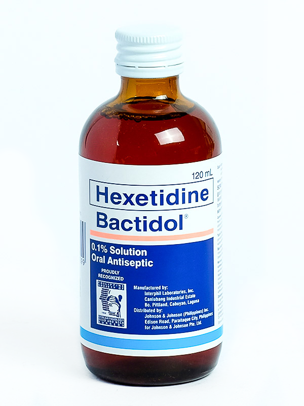 BACTIDOL ORAL ANTISEPTIC HEXETIDINE GARGLE 120ML