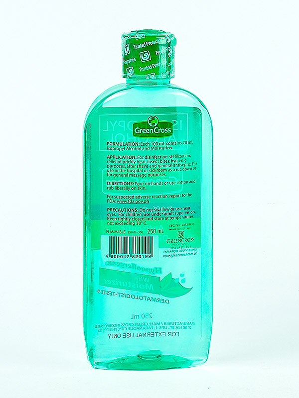 GREEN CROSS ALCOHOL 70% WITH MOISTURIZER 250ML