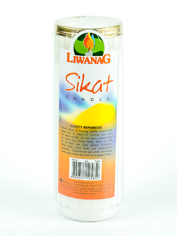 LIWANAG SIKAT CANDLE WHITE #192