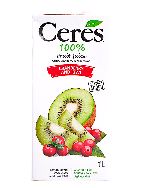 CERES CRANBERRY & KIWI 1L