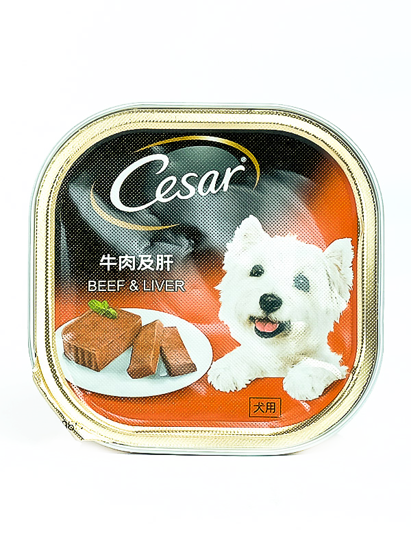 CESAR WET DOG FOOD BEEF & LIVER CANNED 100G