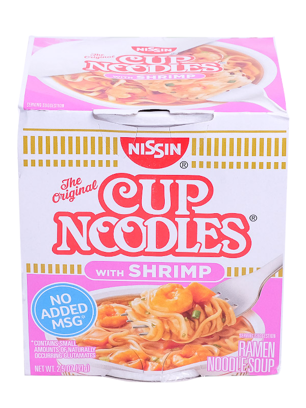 NISSIN CUP NOODLES WITH SHRIMP 2.5OZ