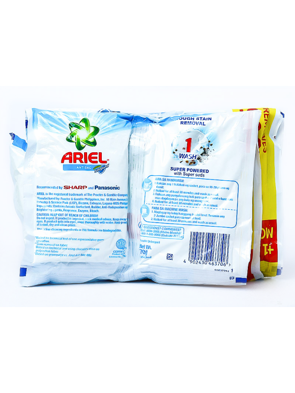 ARIEL LAUNDRY POWDER ANTIBAC 70G 6S