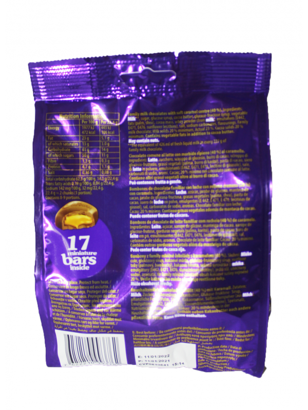 CADBURY CARAMEL CHUNKS BAG 200G