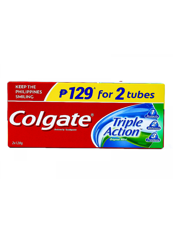 BUY2COLGATE TOOTHPASTE TRIPLE ACTION 120G AT P139