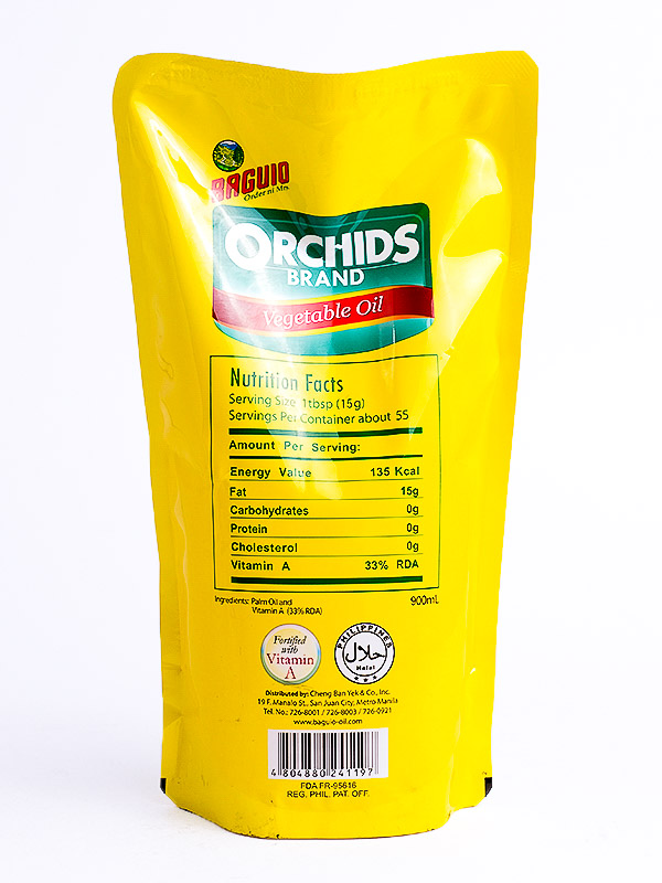 BAGUIO ORCHIDS VEGETABLE OIL 900ML