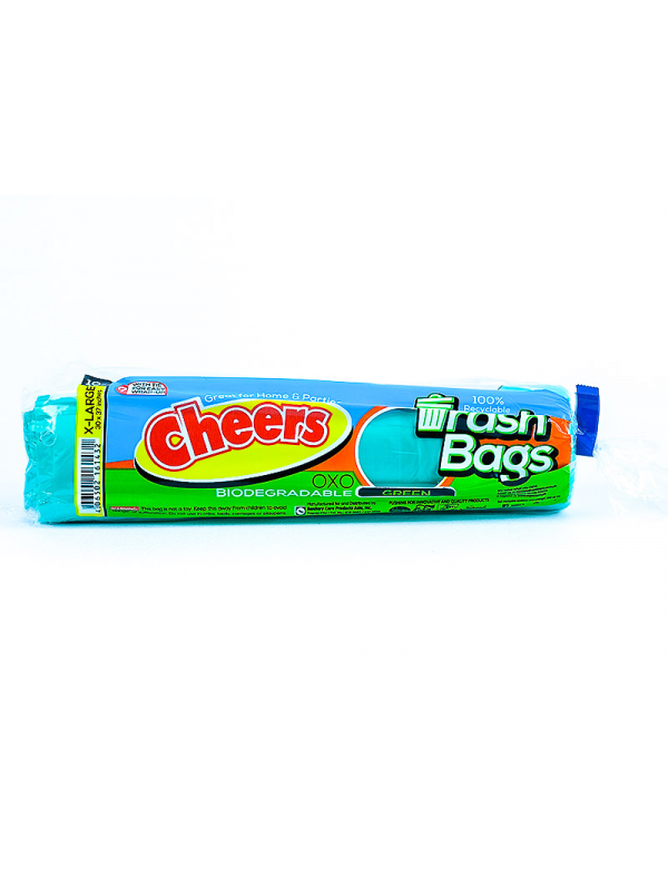 CHEERS TRASH BAG GREEN EXTRA LARGE 10S