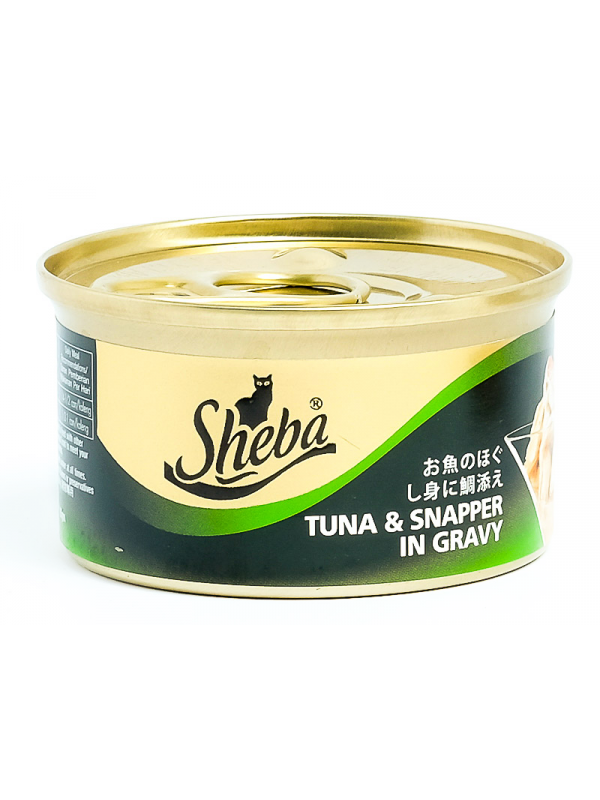 SHEBA WET CAT FOOD TUNA & SPRING GRAVY CAN 85G