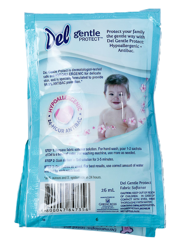 DEL LIQUID SOFTENER GENTLE PROTECT 26ML 6S