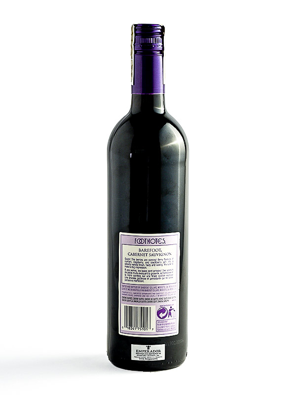 BAREFOOT RED WINE CABERNET SAUVIGNON 750ML