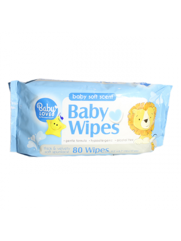 Baby Love Baby Wipes Blue 80ct