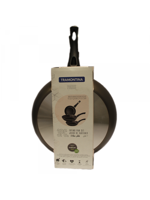 PARIS 3PC. FRYING PAN SET BLACK